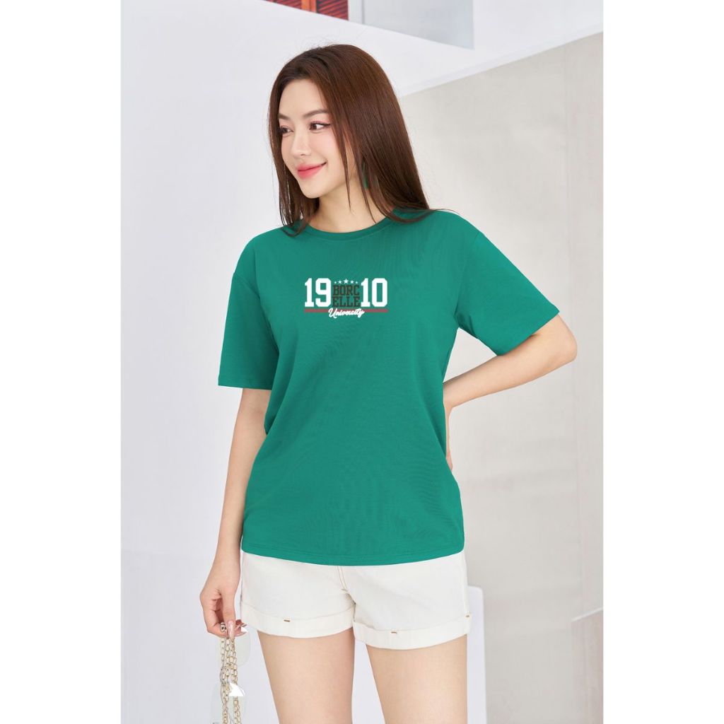 [Form Rộng] Áo thun nữ nhiều màu 'Borcelle 1910' - LOZA RT8156
