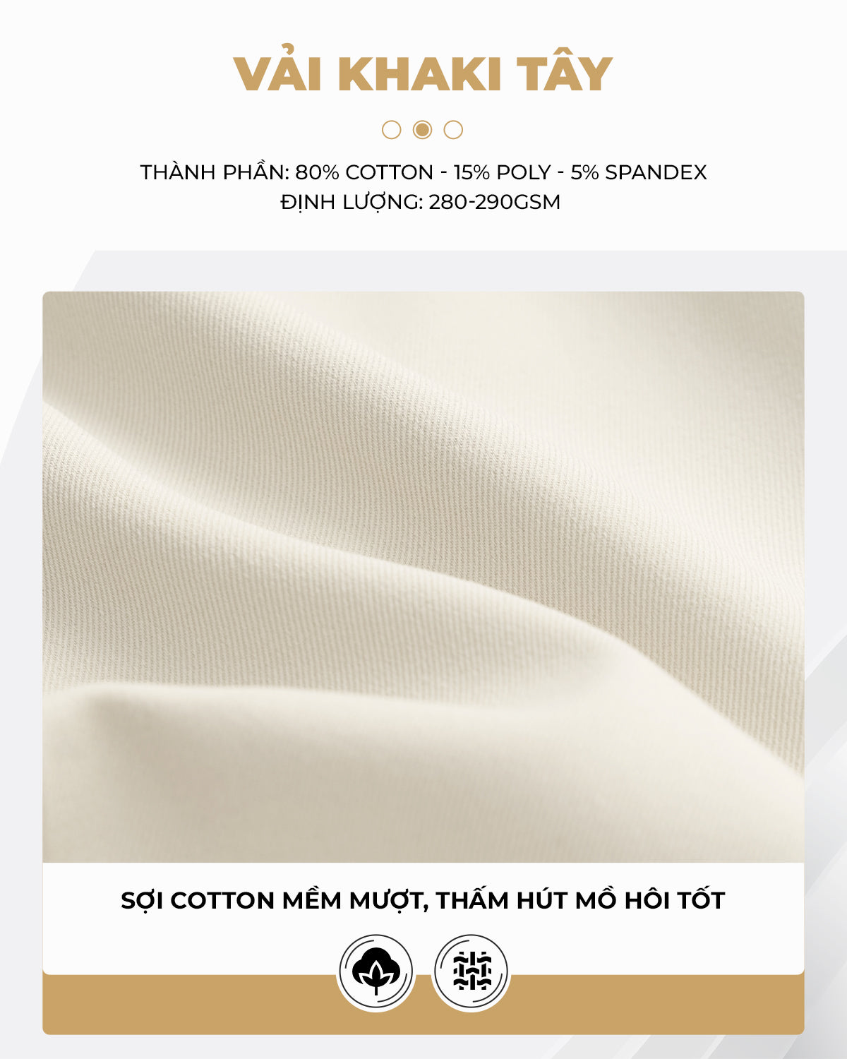 Quần Dài Nam Smart Fit Màu Be và thông tin chi tiết