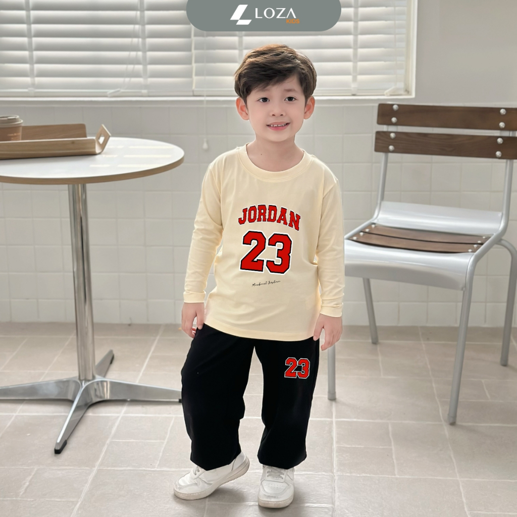 Bộ thu đông bé trai JORDAN 23 - Bộ quần áo dài tay cho bé trai cân nặng từ 15-40kg - Loza Kids BW465_thumbnail_3