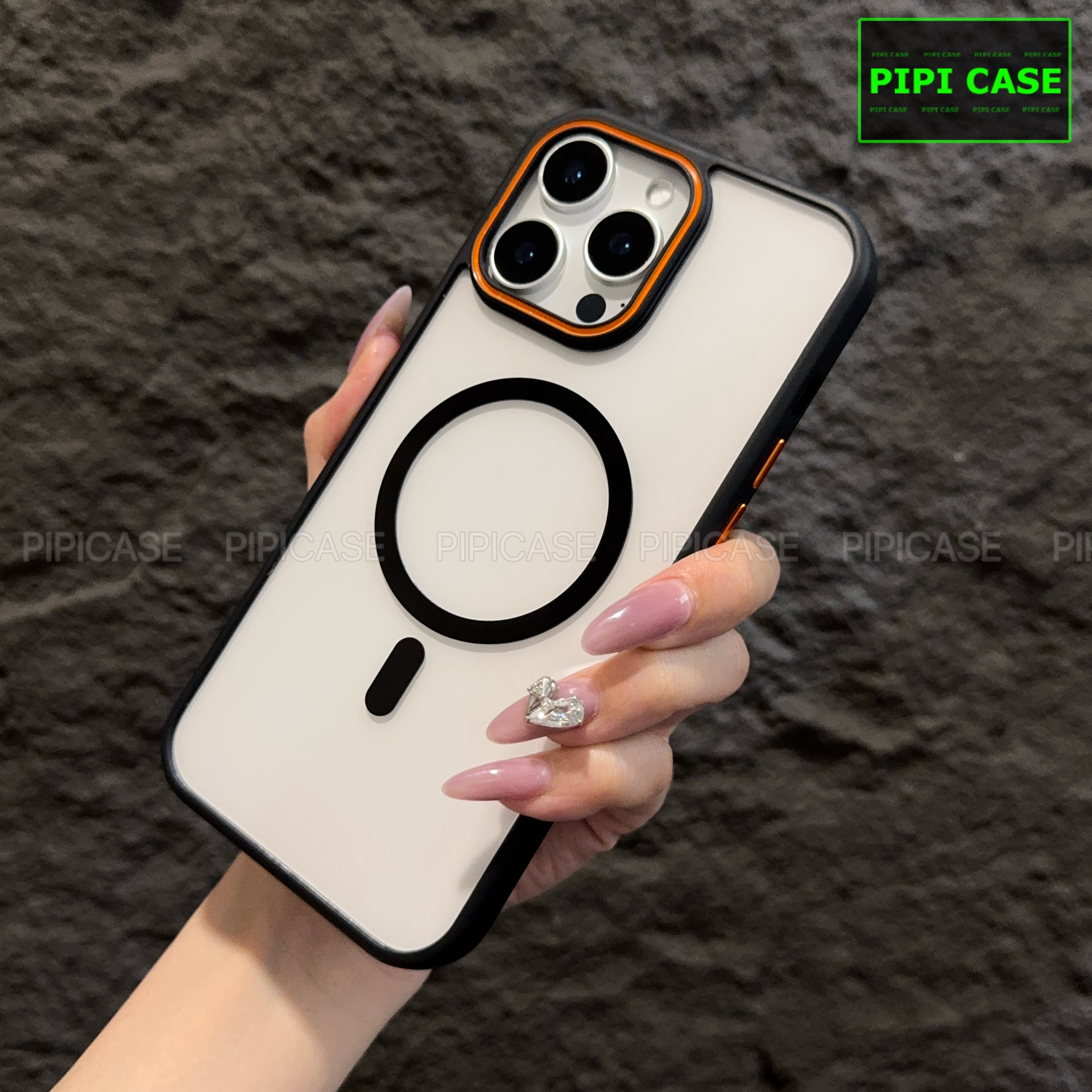 Ốp Lưng iPhone 16 Pro - KM Color - Đen