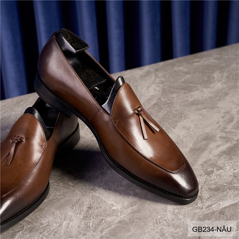 GB234 - Giày Nam Lười Da Bò Thời Trang Hàn Quốc Đế Cao Su Thoáng Khí_thumbnail_15