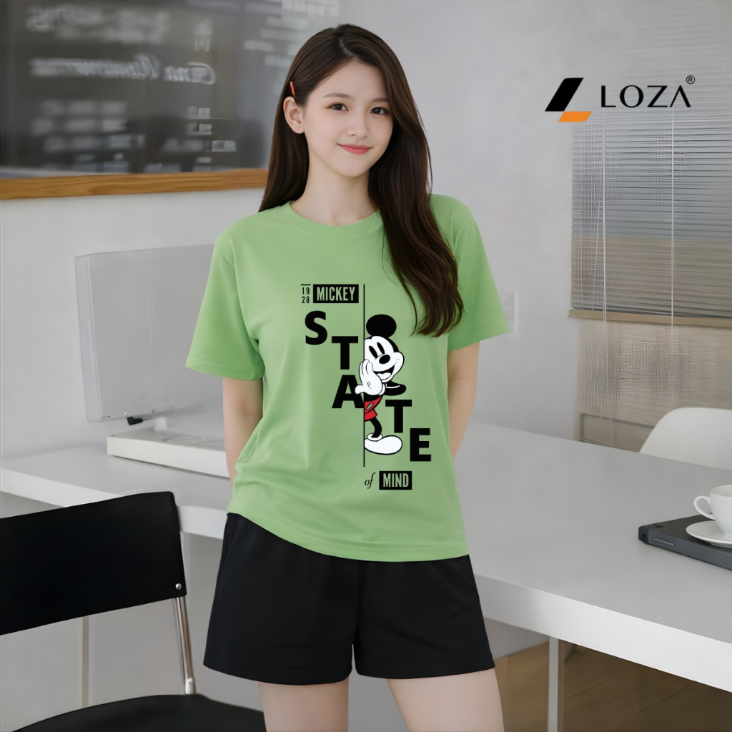 [[Form rộng] Bộ đồ nữ Loza dáng rộng hình Mickey - Loza TB35-BP631_thumbnail_3