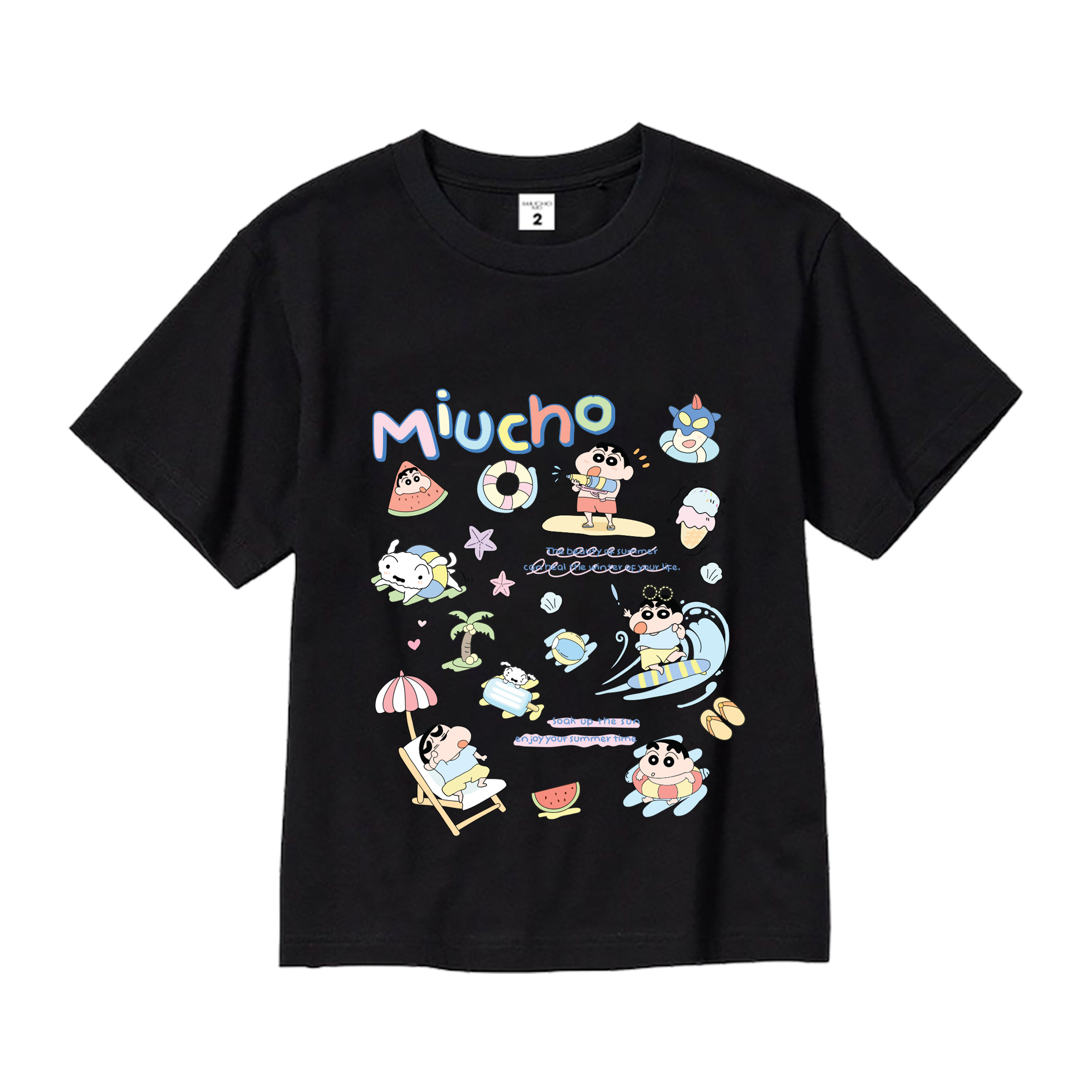 Áo thun trẻ em phong cách Hàn Quốc AED2380 Miucho Kid tay ngắn vải cotton thoáng mát in mix_thumbnail_8