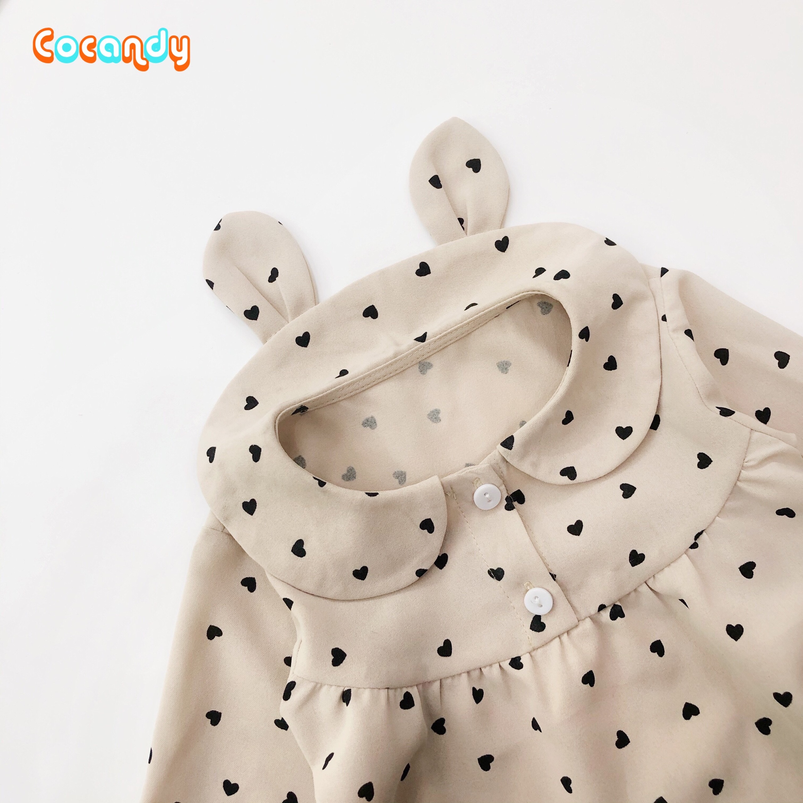 Bodysuit trái tim nhí tai thỏ kèm mũ_thumbnail_2