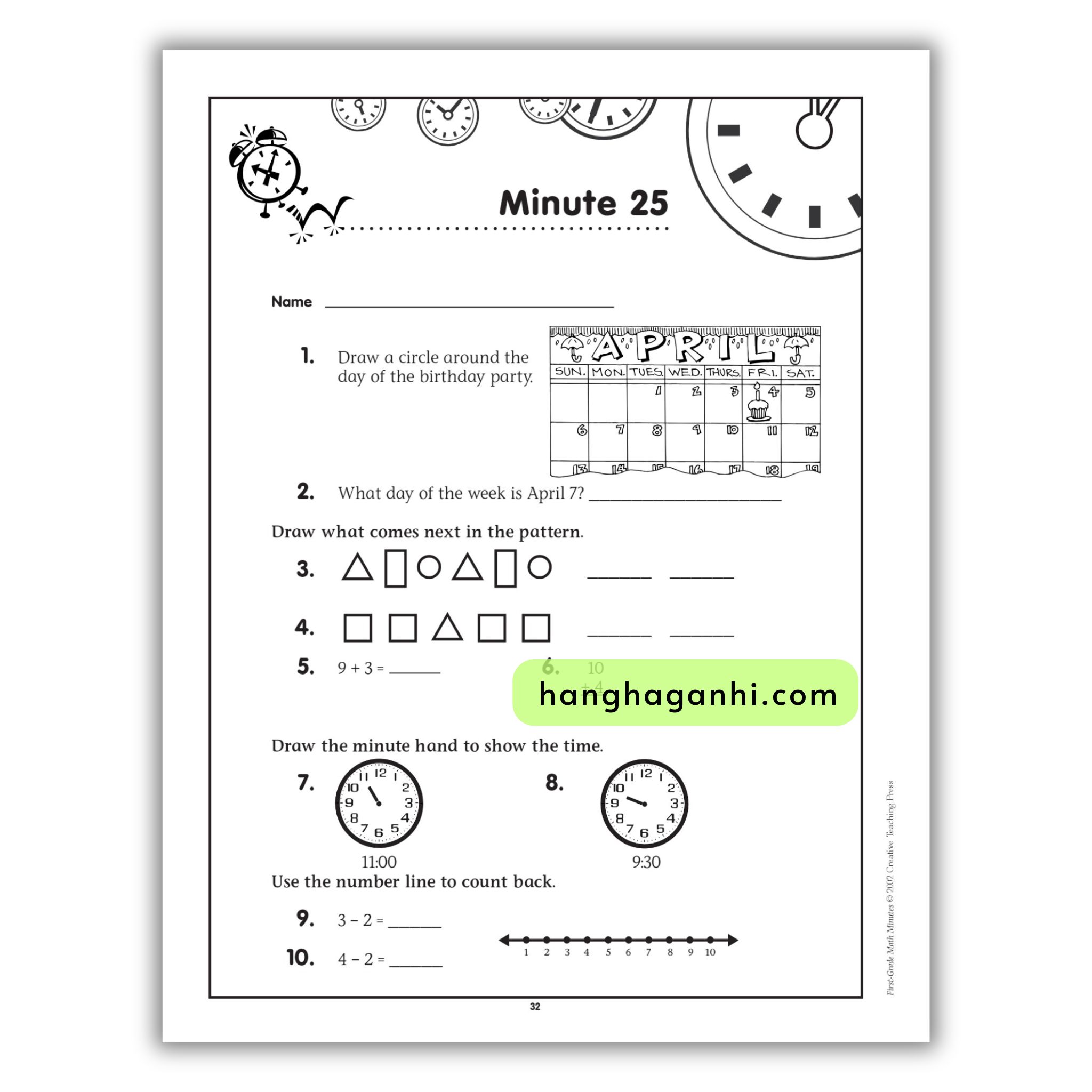 Math minutes - Bộ 8 cuốn Sách Toán Tiếng Anh kèm đáp án_thumbnail_3