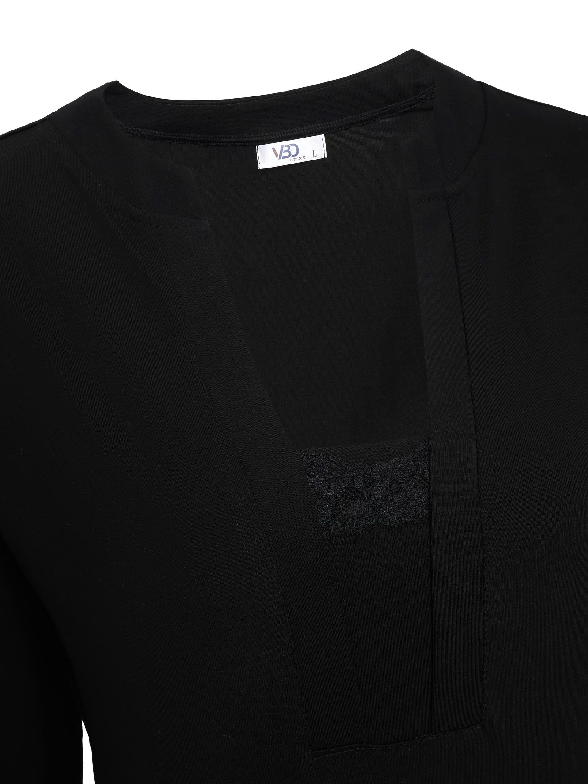 BIGSIZE NỮ - Áo thun kiểu tay dài phối ren V-AK095_thumbnail_5