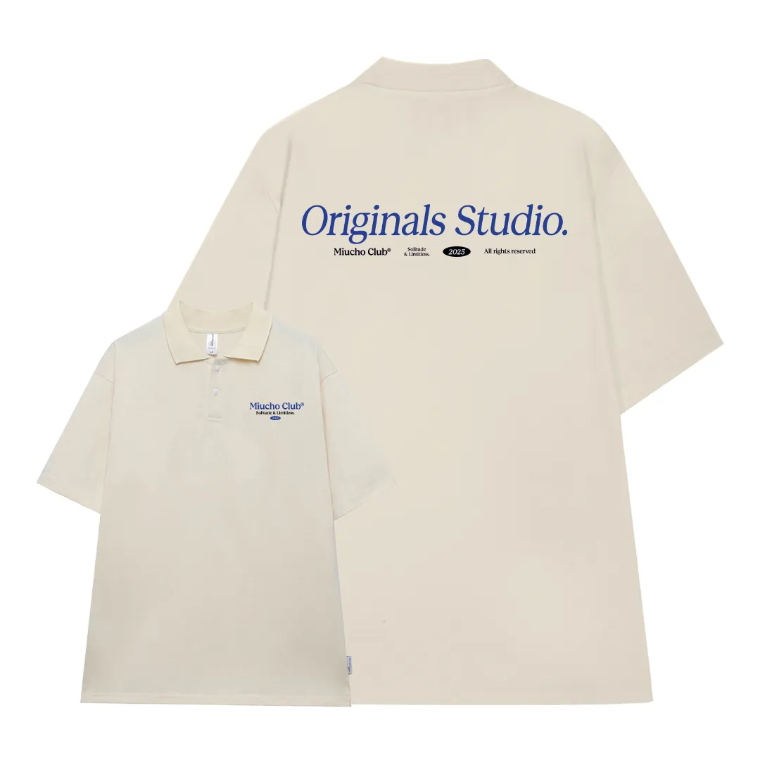 Áo polo nam nữ form rộng 2479 Miucho tay ngắn cổ trụ vải cotton thoáng mát in typography_thumbnail_10