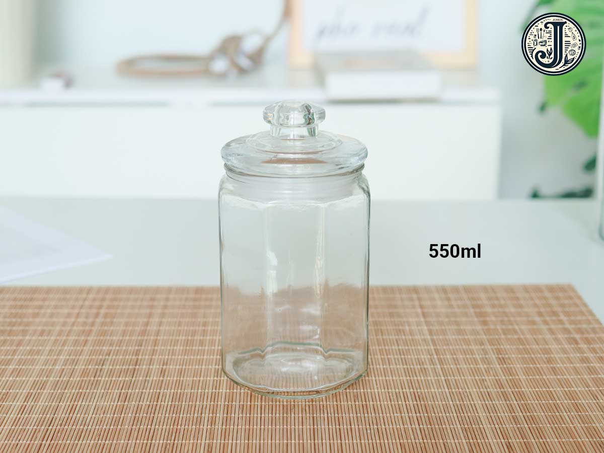 Hũ thủy tinh bát giác đựng hạt, cà phê, bánh kẹo_thumbnail_5