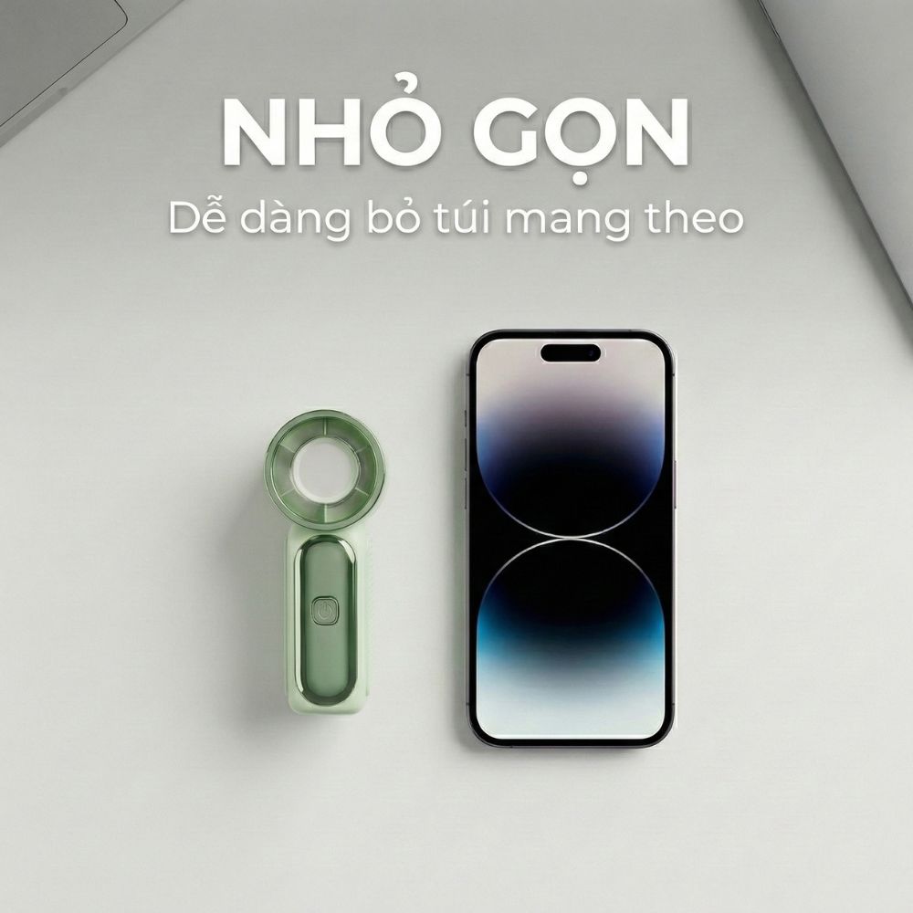 Quạt Cầm Tay Mini Kachi MK441 - Pin Khủng 3000mAh, Màn Hình LED Hiển Thị, 6 Cấp Độ Gió (Bảo Hành 18 Tháng)_thumbnail_4