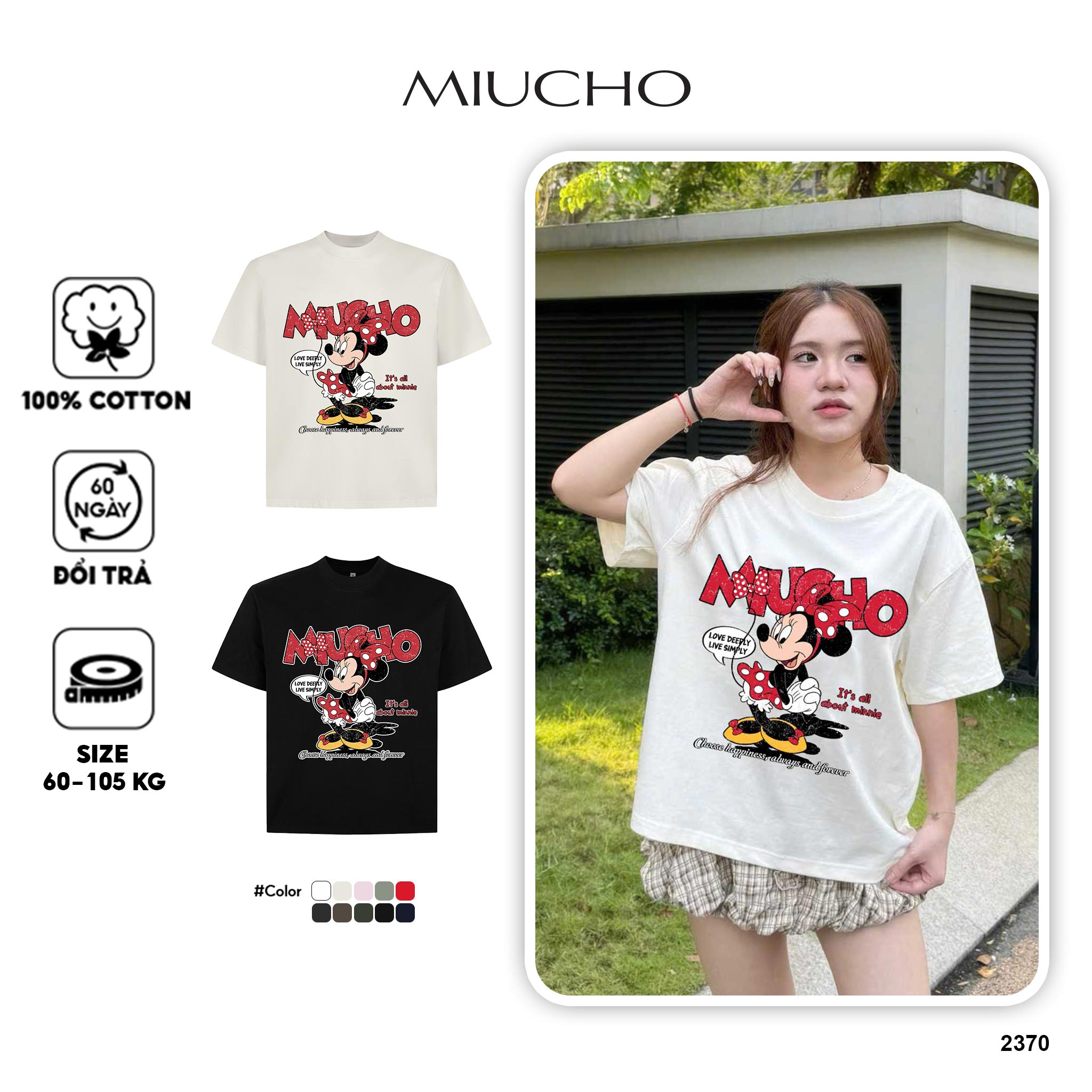 Áo thun boxy họa tiết hoạt hình AXD2370 Miucho chất vải cotton thoáng mát tay ngắn cổ tròn_thumbnail_1