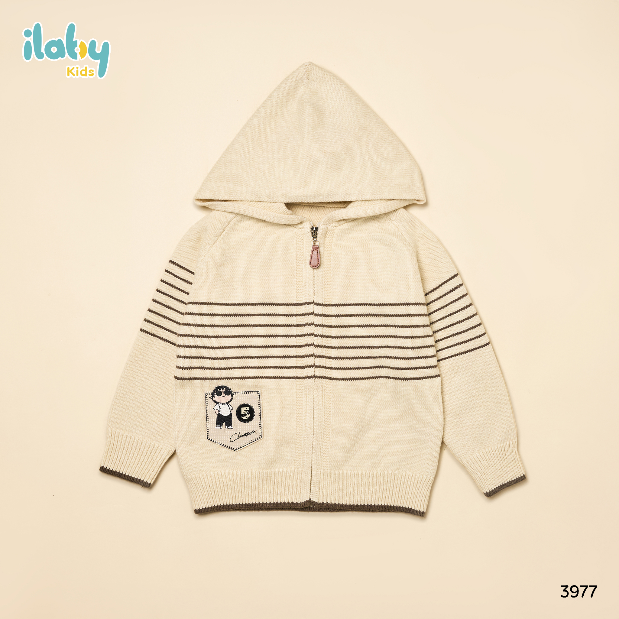 Áo khoác len kéo khóa thân trước