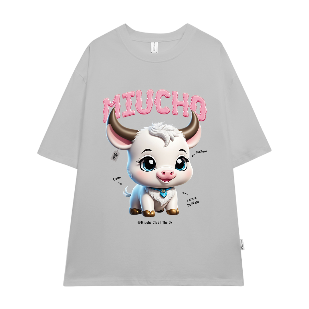 Áo thun form rộng 12 con giáp tuổi Sửu ATD1247 Miucho tay ngắn cổ tròn in mix_thumbnail_21