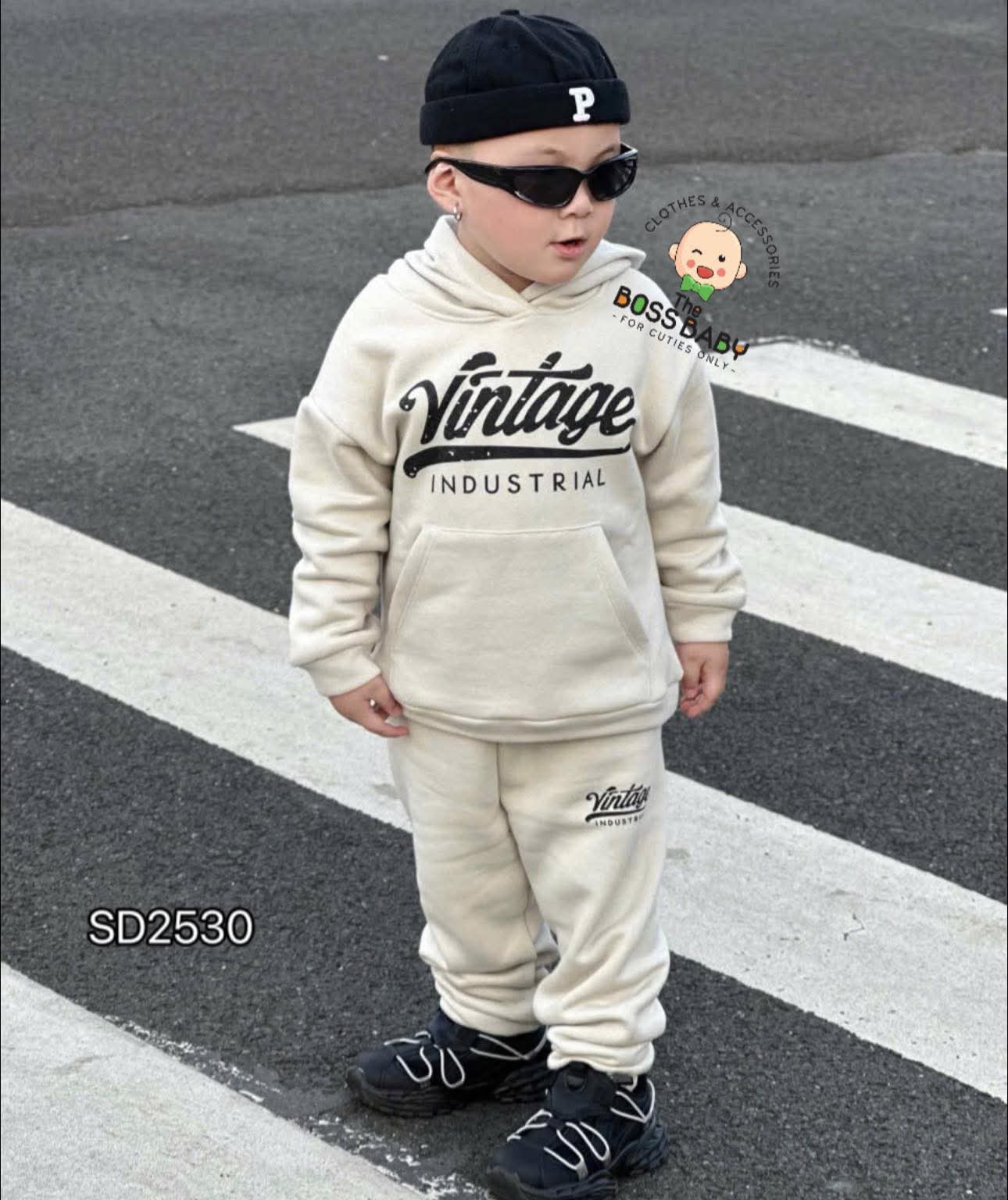 Set bộ nỉ bông kem mũ VINTAGE_thumbnail_1