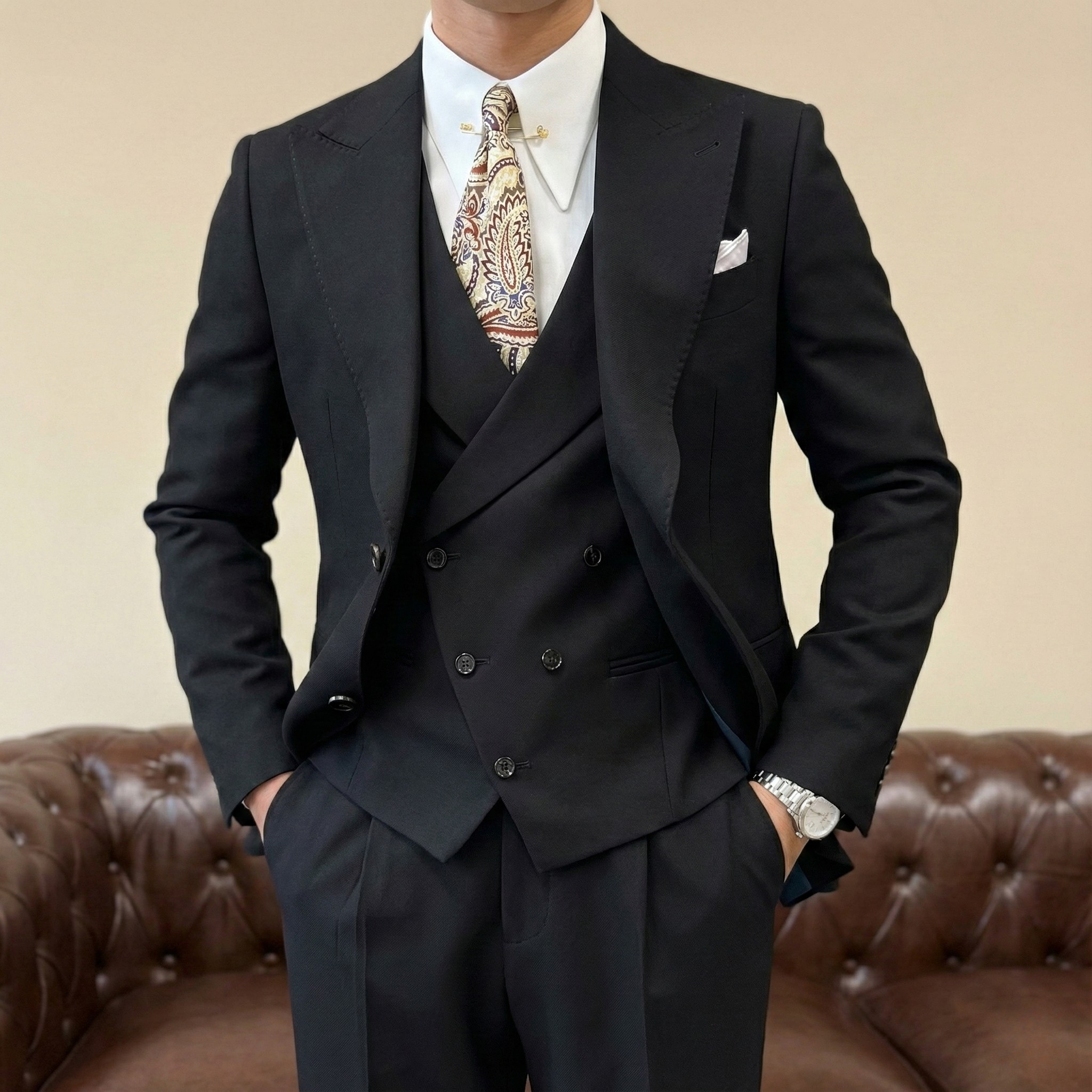 Blazer Milano Đen Thường_thumbnail_6