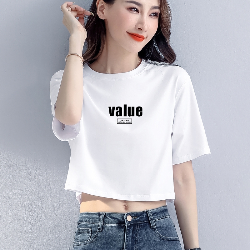 [Form Rộng] Áo croptop nữ form rộng đen trắng in hình thời trang - áo laptop dáng rộng chất liệu cotton LOZA G0127_thumbnail_3