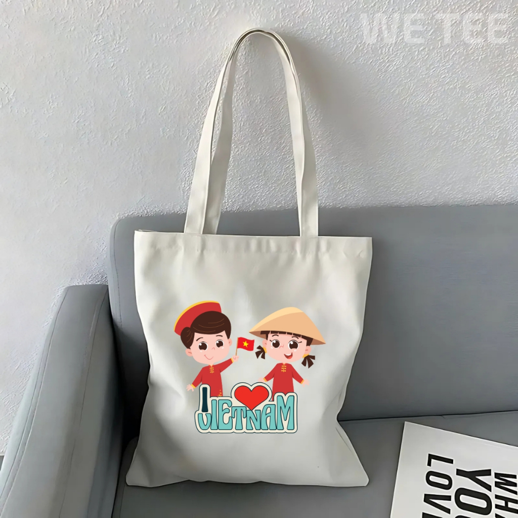 Túi tote vải canvas Tự hào tôi là người Việt Nam có khoá kéo và ngăn phụ, đi học đi chơi - TOTE19_thumbnail_15