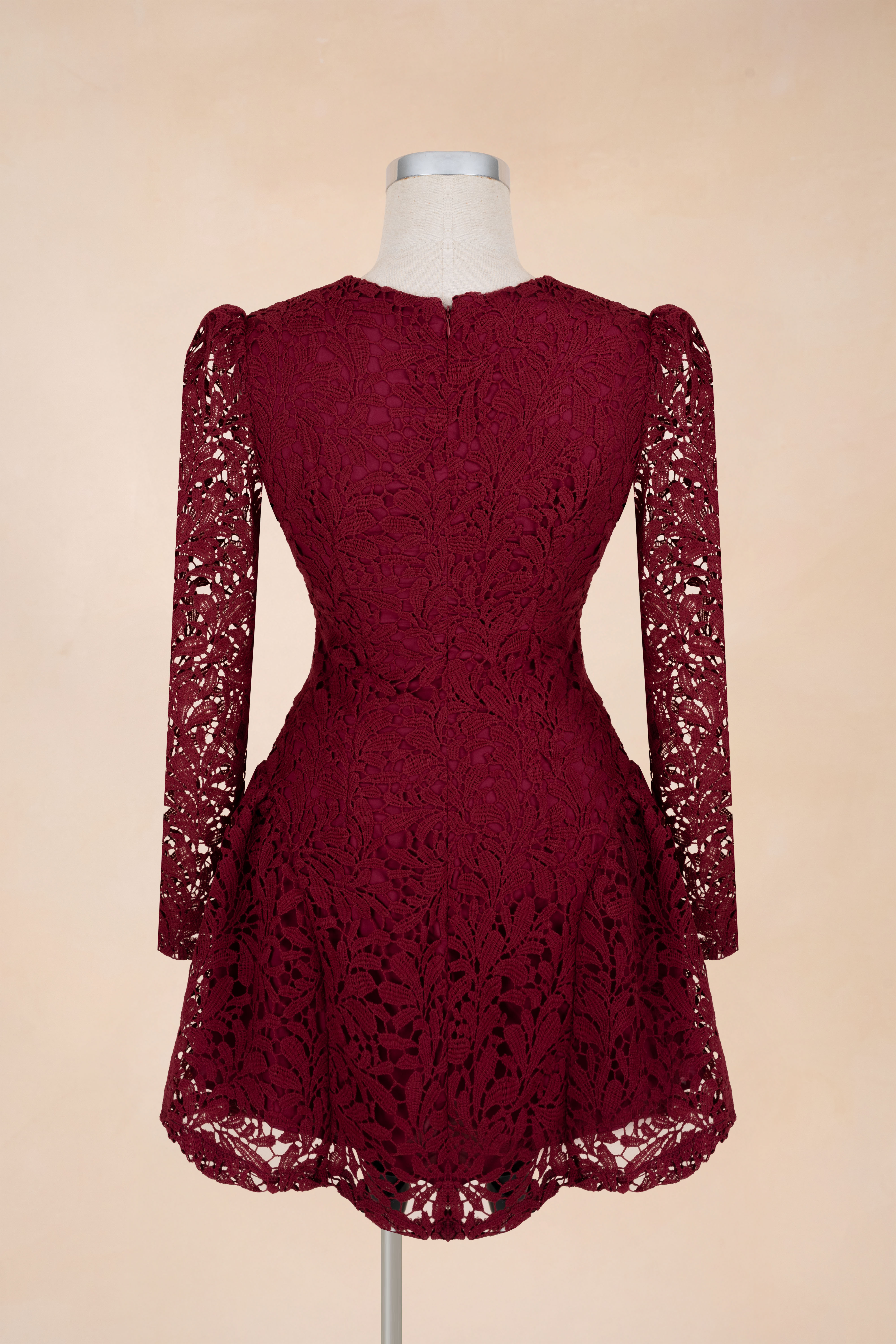 Đầm Xoè Ren Cổ V Hoa Văn_thumbnail_2