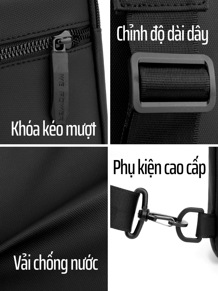 Túi đeo chéo nam vải chống nước, túi bao tử nam nhỏ gọn cao cấp_thumbnail_2