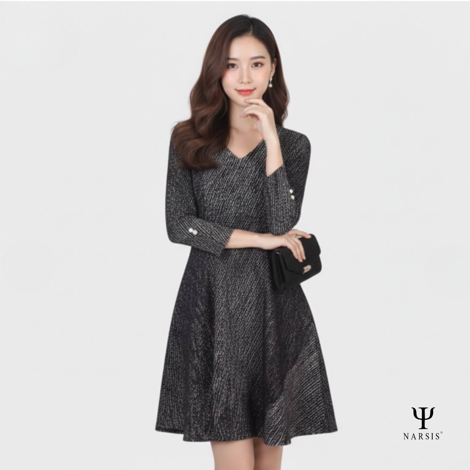 VÁY NỮ B9007 NARSIS CHẤT LIỆU THOÁNG MÁT, DỄ CHỊU, THOẢI MÁI CẢ NGÀY, DỄ VẬN ĐỘNG_thumbnail_3