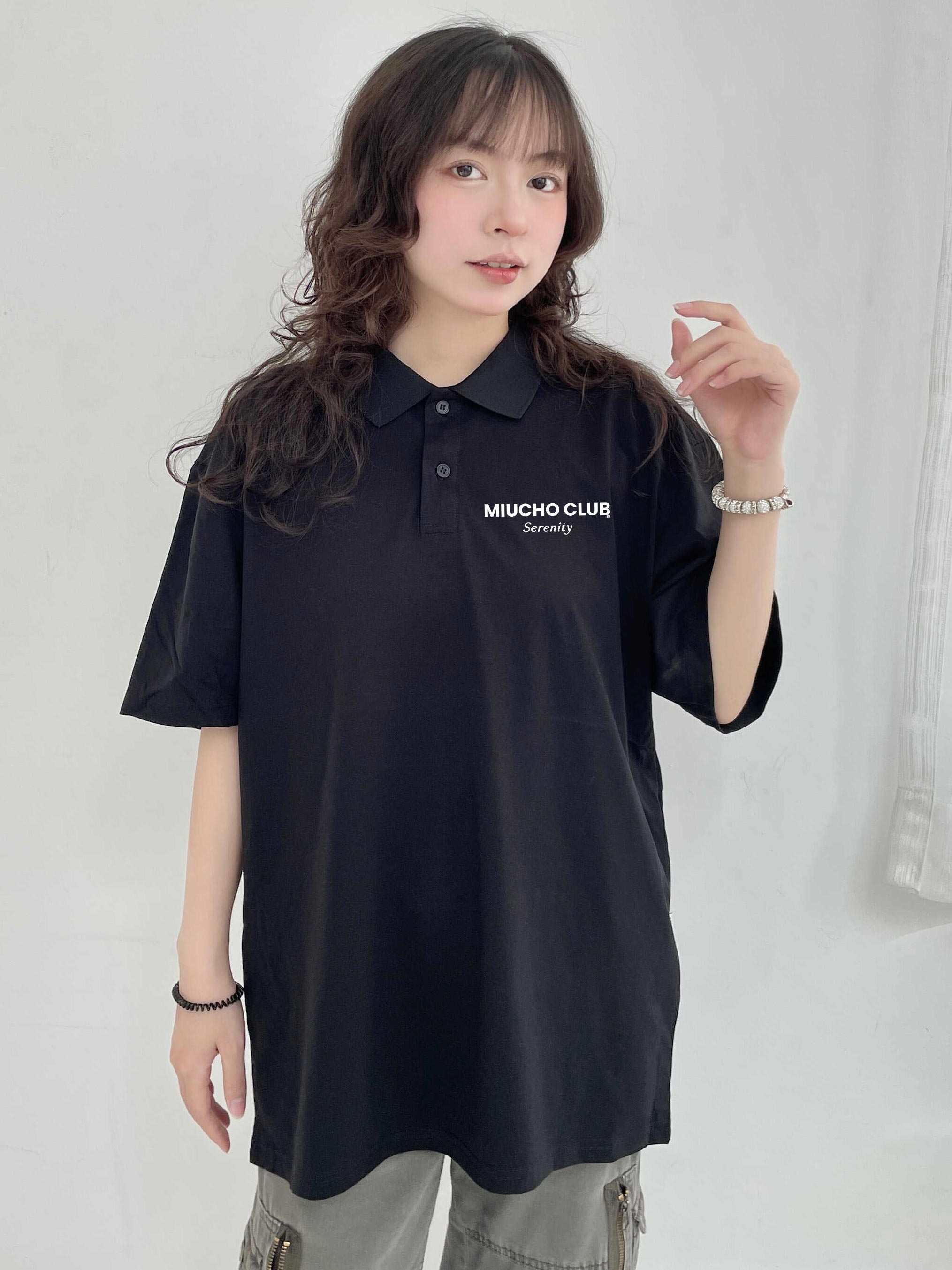 Áo polo form rộng unisex local brand PLD1228 Miucho tay ngắn vải cotton co giản Cổ trụ in basic_thumbnail_5