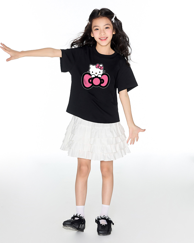 Áo thun bé gái form rộng dễ thương chất vải cotton thoáng mát AED1546 Miucho Kid in artwork_thumbnail_3