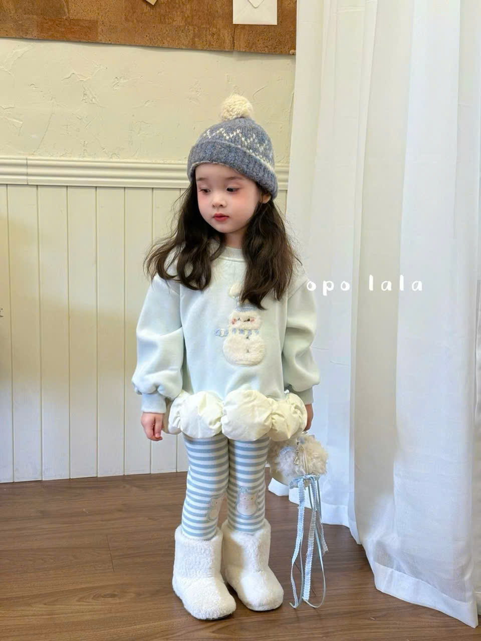 (G212) Áo nỉ có lót Opolala dáng dài