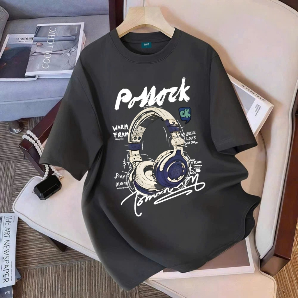 Áo thun unisex UX30-1182 PONOCK hình tai nghe dáng oversized local brand WETEE_thumbnail_4