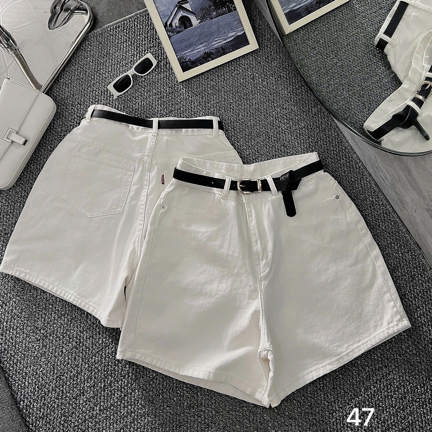 Quần short jean lửng căn bản bigsize QSJ047 dành cho nàng béo mập từ 55-90kg