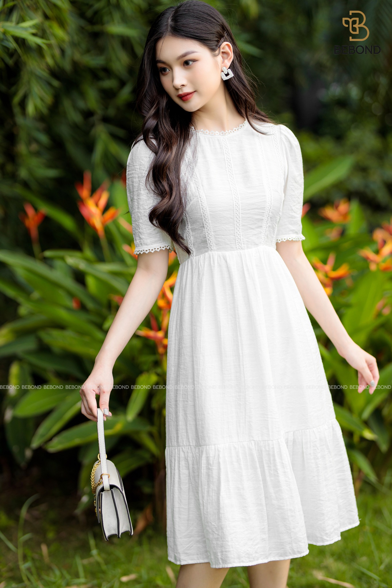 Đầm đũi trắng phối ren - Stunie Dress_thumbnail_1