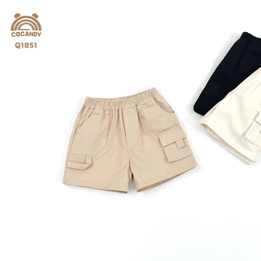 Quần cộc NÂU túi phối dây