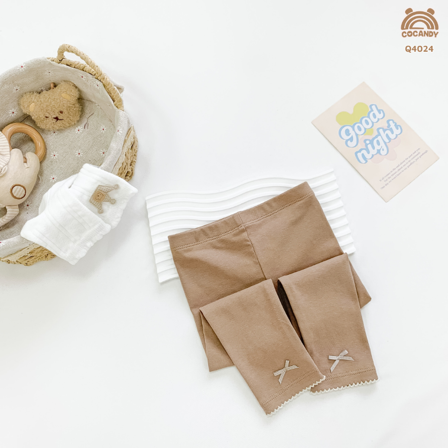 Quần dài legging NÂU chỉ sóng nơ_thumbnail_2