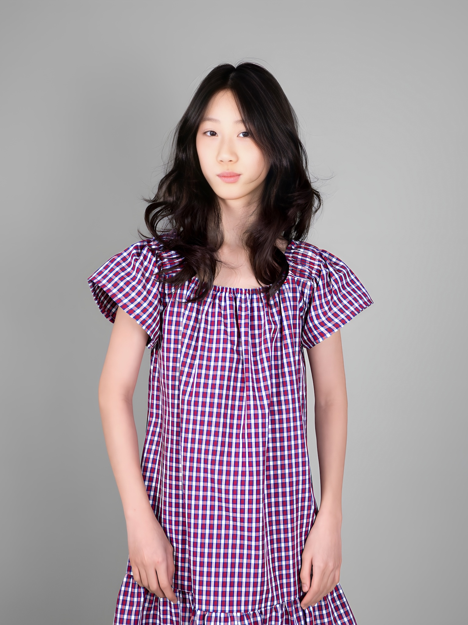 Váy kẻ caro xanh tím chun vai_thumbnail_3