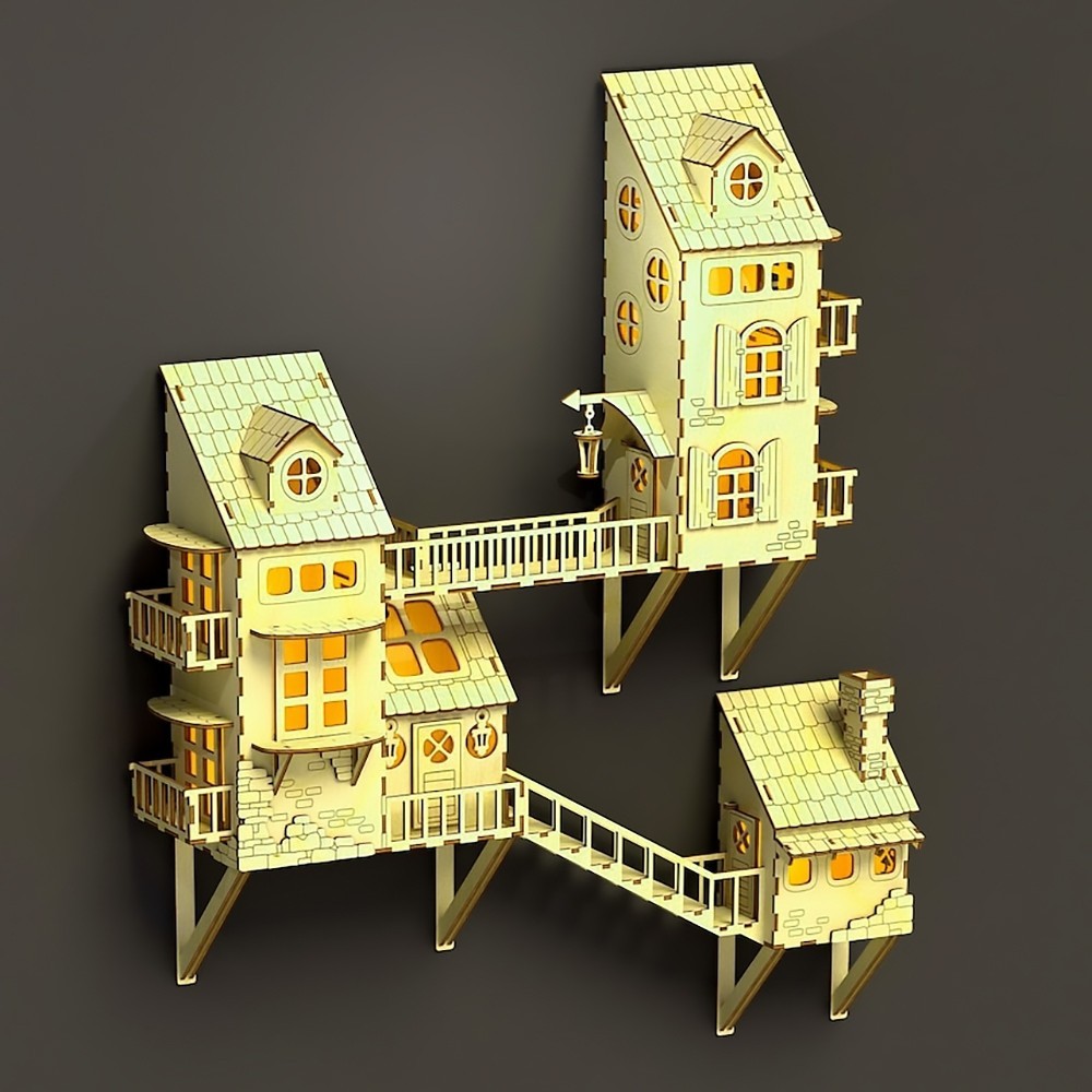 Đèn Ngủ Gỗ Hình Ngôi Nhà - Đèn ngủ treo tường đồng hành cùng giấc ngủ ngon, trang trí cho căn phòng_thumbnail_0