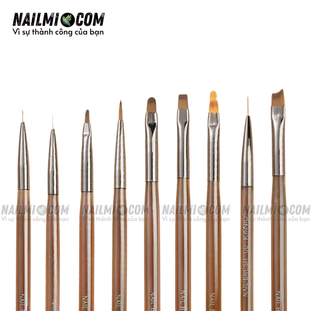 Set cọ mix kiểu - vẽ móng - 9 cái - cán nhựa_thumbnail_1