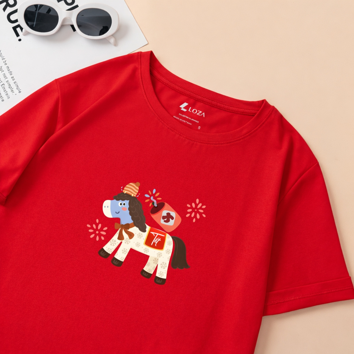 [BST Tết 2026] Áo phông gia đình Tết 2026 in hình Ngựa - Áo thun đồng phục gia đình 3-4-5 người - Loza GĐ3523_thumbnail_2