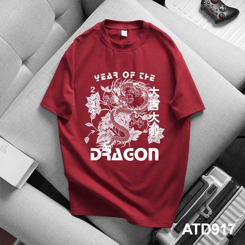 Áo phông nam tết in hình rồng form rộng local brand ATD917 Miucho Iconic tay ngắn vải cotton cổ tròn in artwork_thumbnail_2