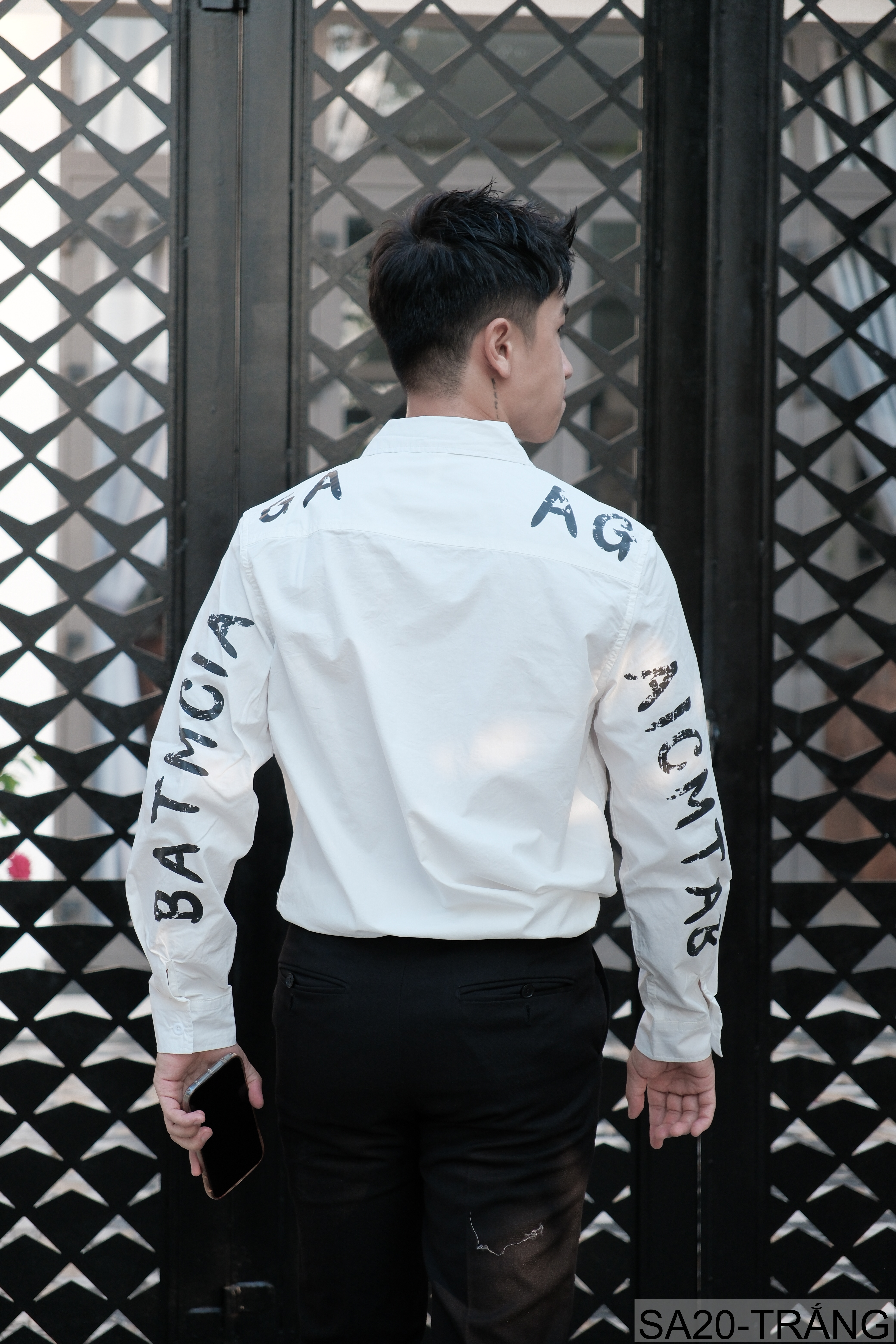 SA20 - Áo sơ mi nam tay dài in chữ BATMGA phong cách Hàn Quốc, chất cotton mềm mại, form rộng rãi_thumbnail_3