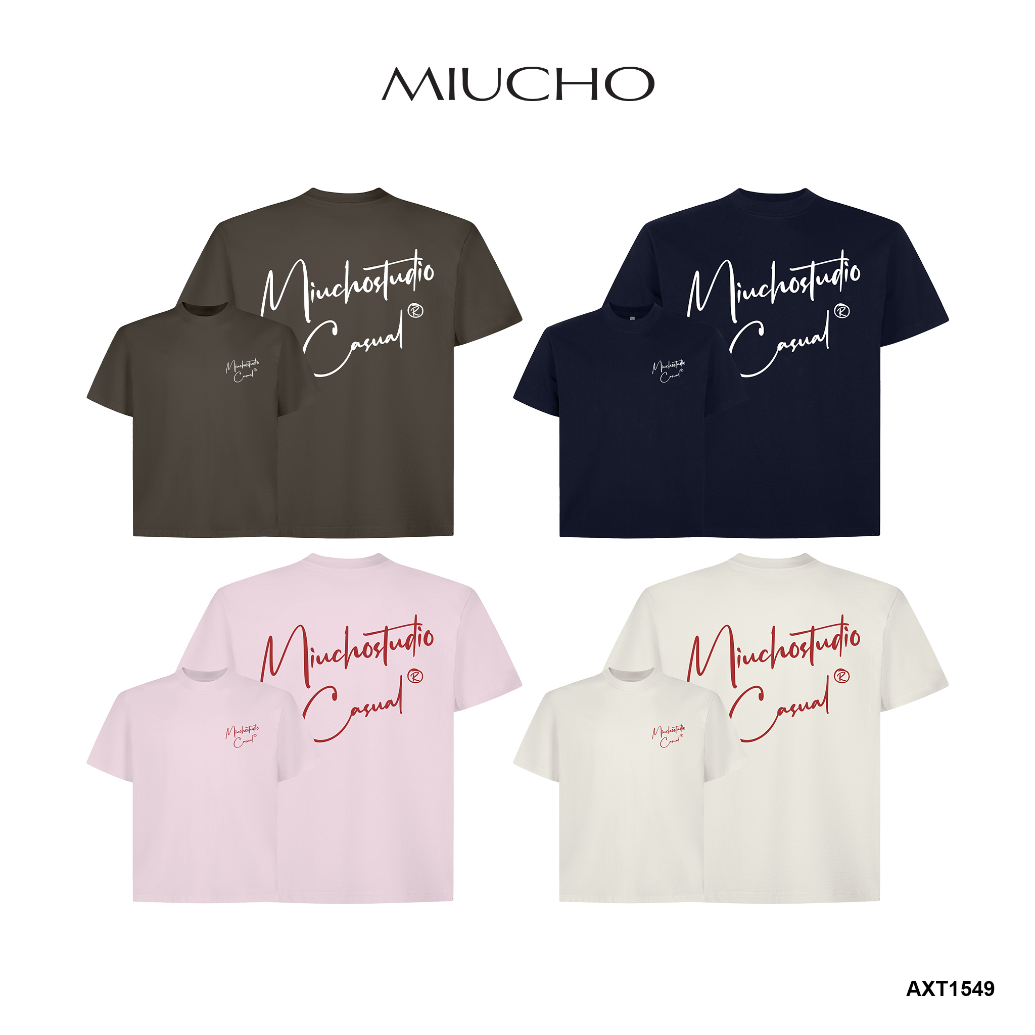 Áo phông nam form boxy vải 2C 250gsm AXD1549 Miucho Club Local Brand in basic