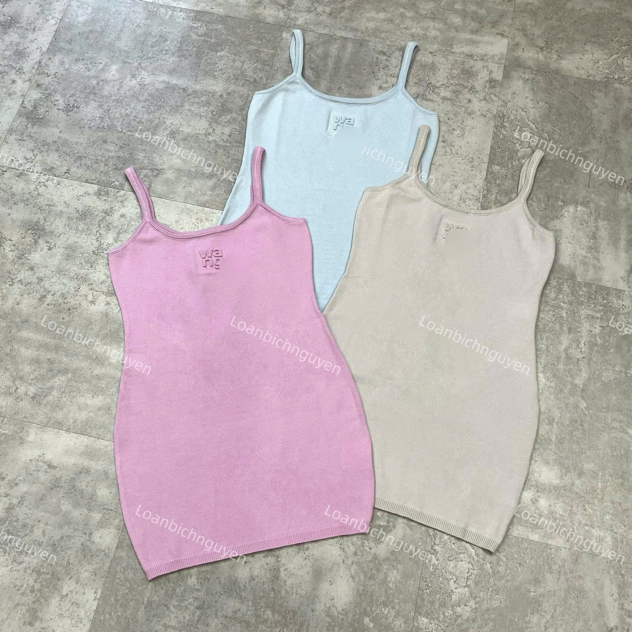 HV45 Đầm len 2 dây ( TÍM )