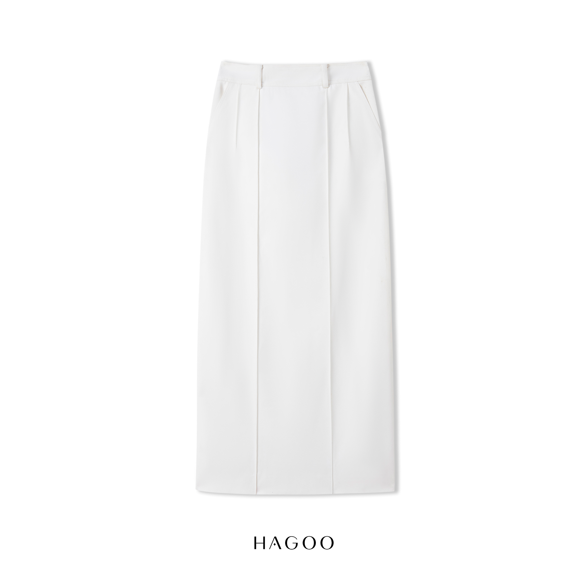 Chân váy kaki gân nổi khóa kéo sau HAGOO_thumbnail_4