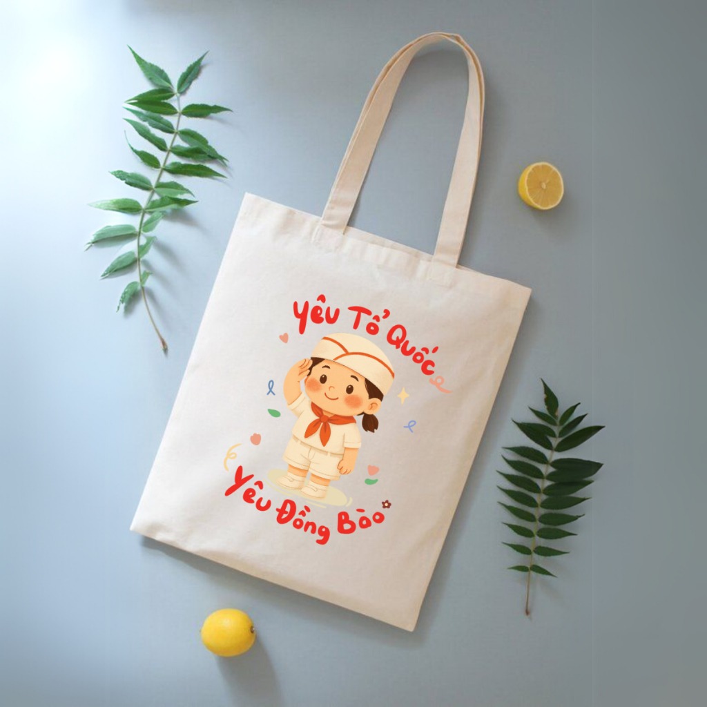 Túi Tote Tôi yêu Việt Nam  - Túi vải canvas có túi phụ và khoá kéo đựng vừa A4 và laptop (33x37cm) - TOTE21_thumbnail_15
