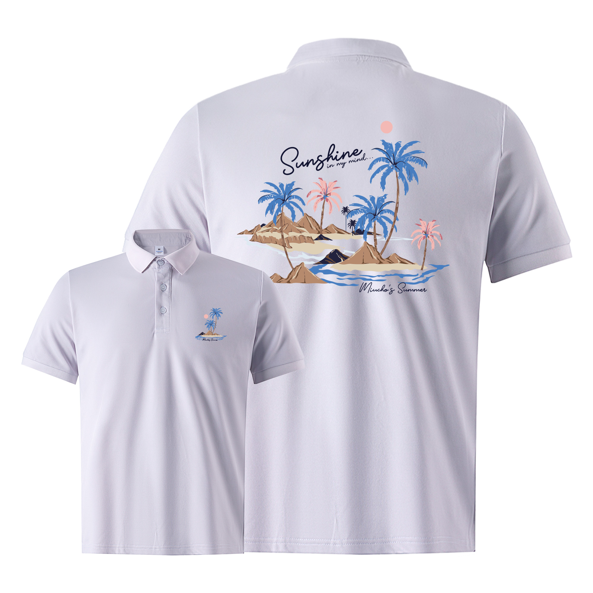 Áo polo nam big size form vừa 2185 Miucho Iconic vải cá sấu polyester co giãn thoáng mát in mix_thumbnail_12