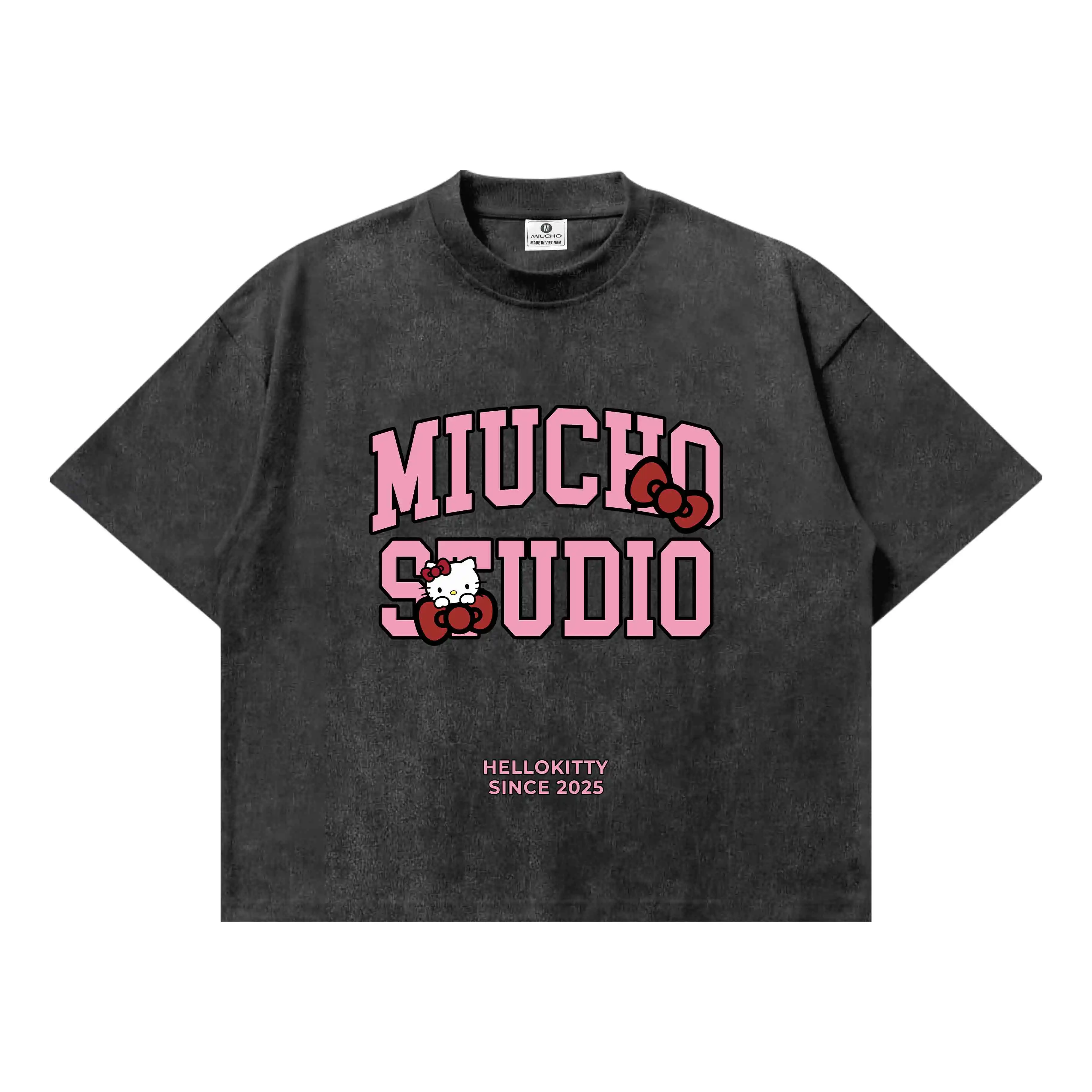 Áo thun boxy Miucho Studio chất vải thoáng mát mềm mại in chữ local brand hình Kitty nhiều màu 2803_thumbnail_0
