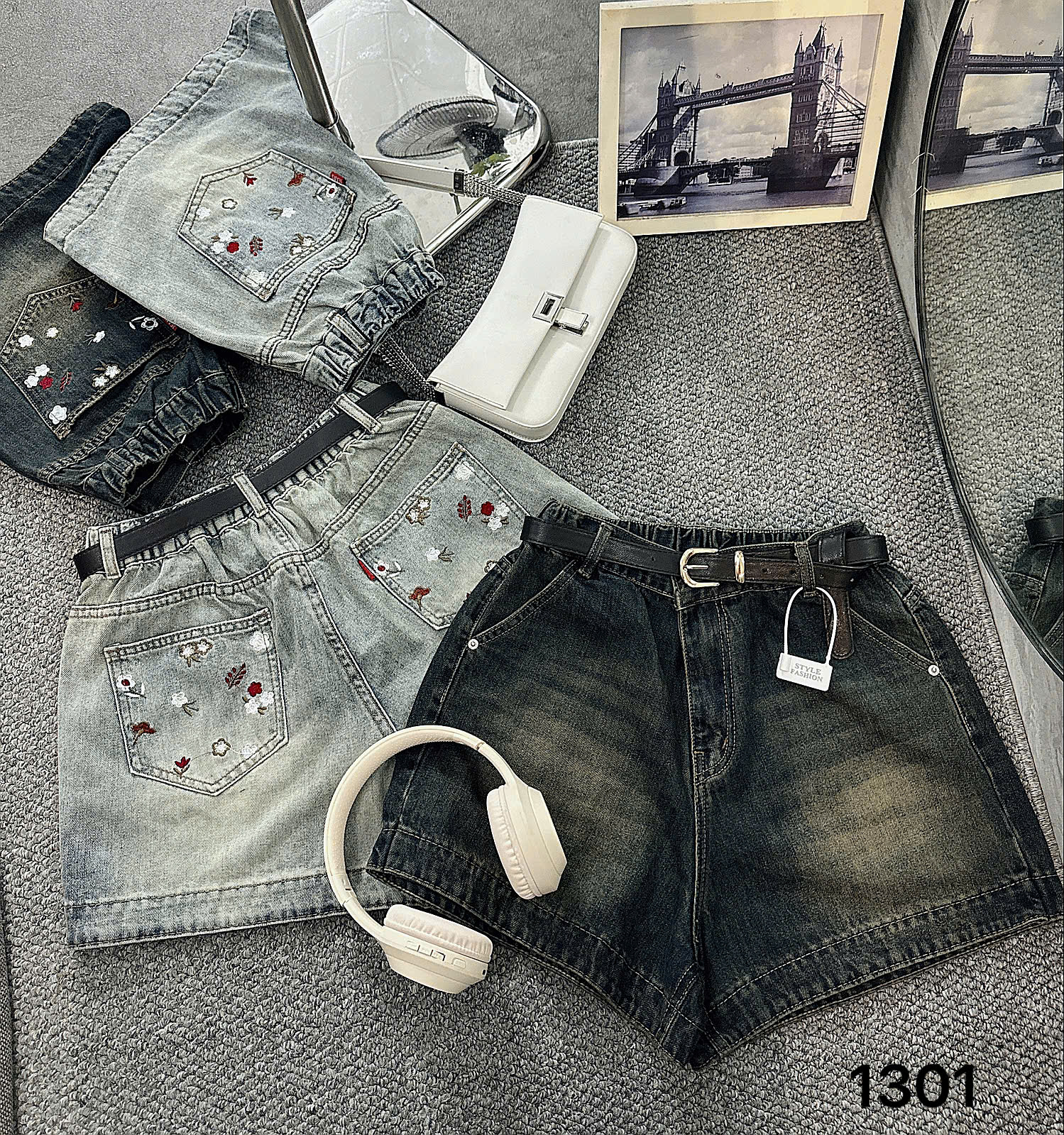 Quần short lưng thun thêu hoa bigsize QSJ1301 dành cho nàng mũm mĩm từ 55-90kg_thumbnail_7