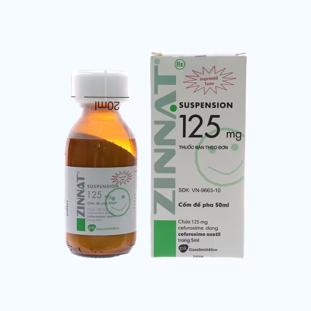 Cốm pha Zinnat Suspension 125mg 50ml