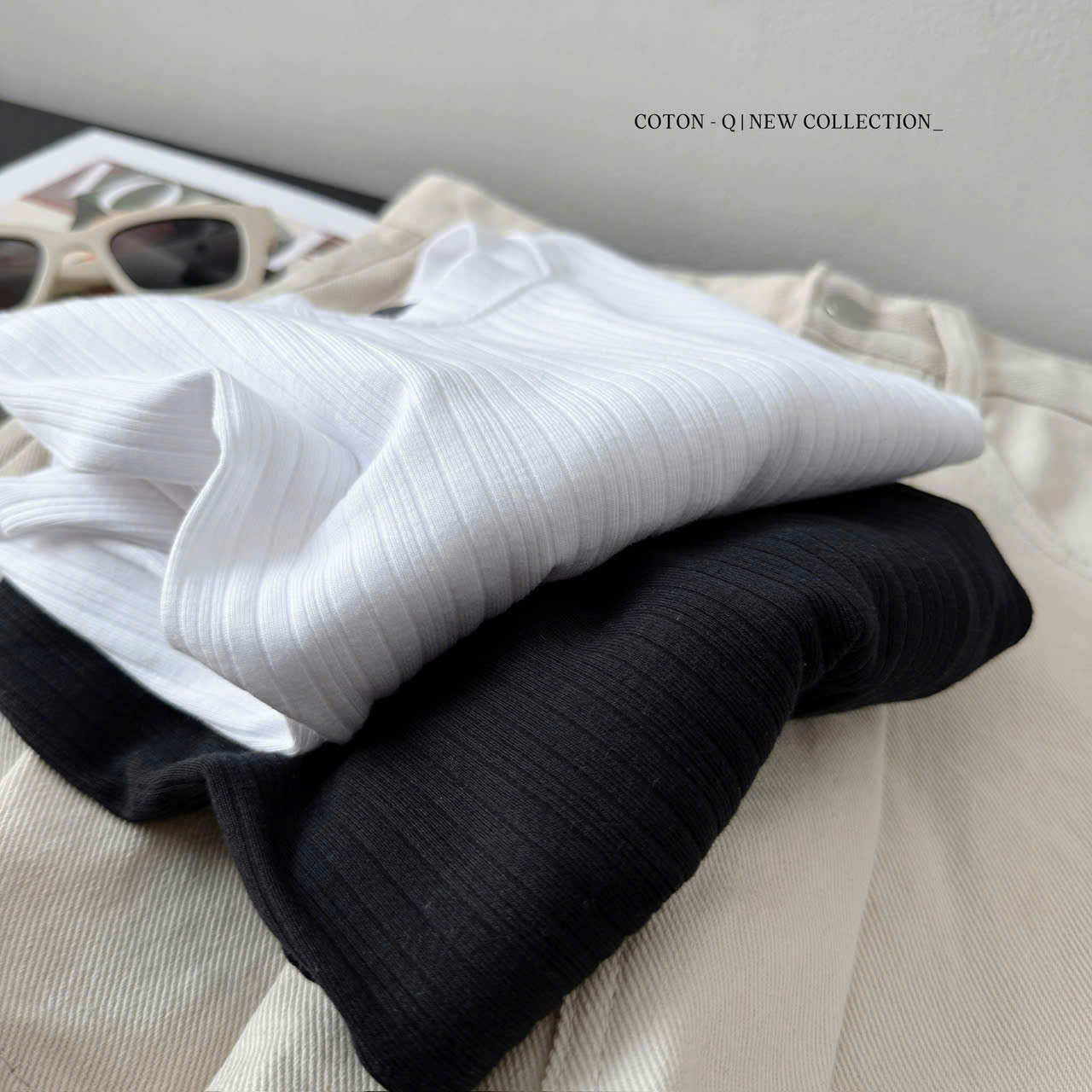 HA200 Áo thun gân ôm ( ĐEN )