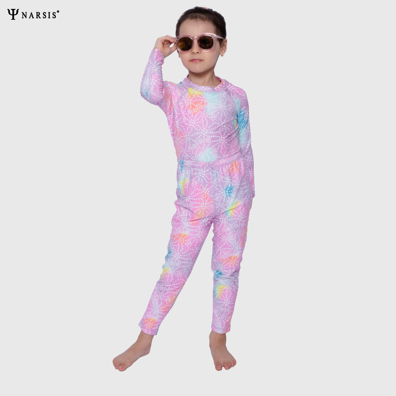 BỘ BƠI BÉ GÁI DÀI TAY QUẦN DÀI NHIỀU MÀU KA23003 NARSIS CHẤT LIỆU THOÁNG MÁT, DỄ CHỊU, THOẢI MÁI ...