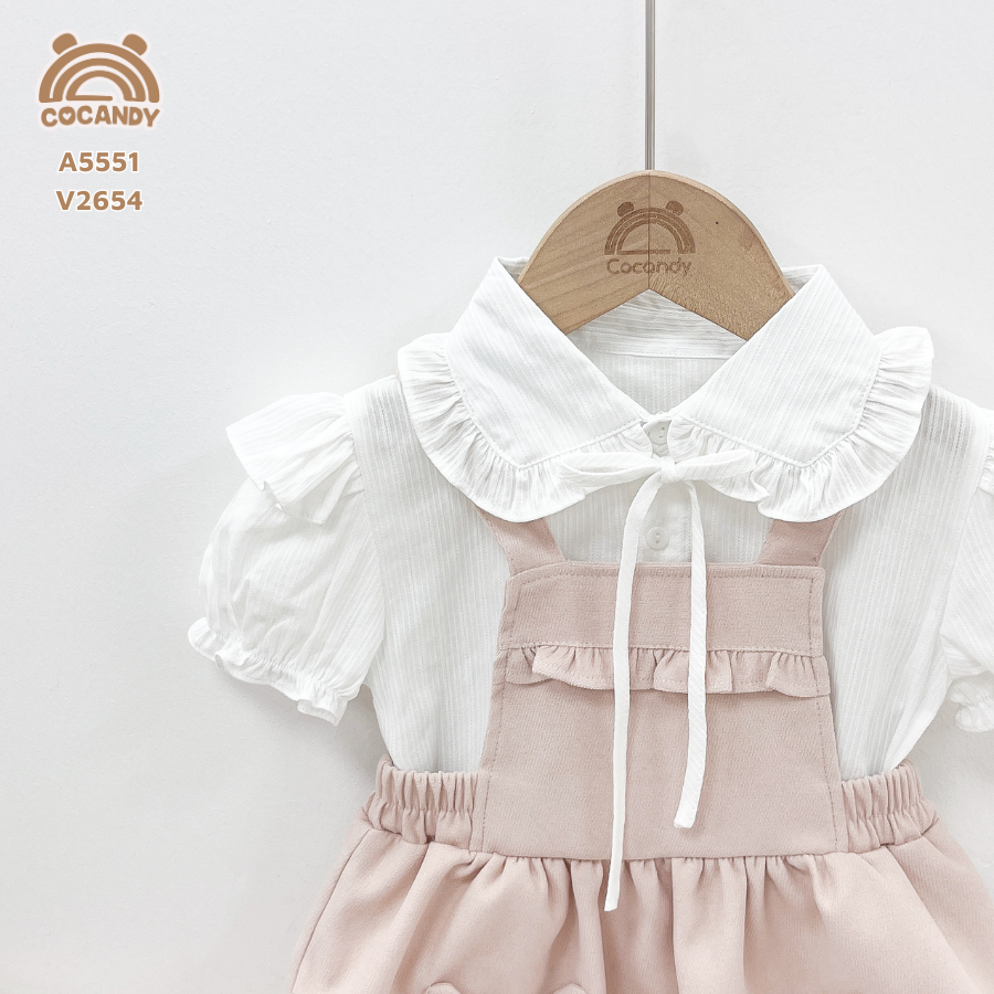 Váy yếm nhung HỒNG 2 túi ngực bèo_thumbnail_3