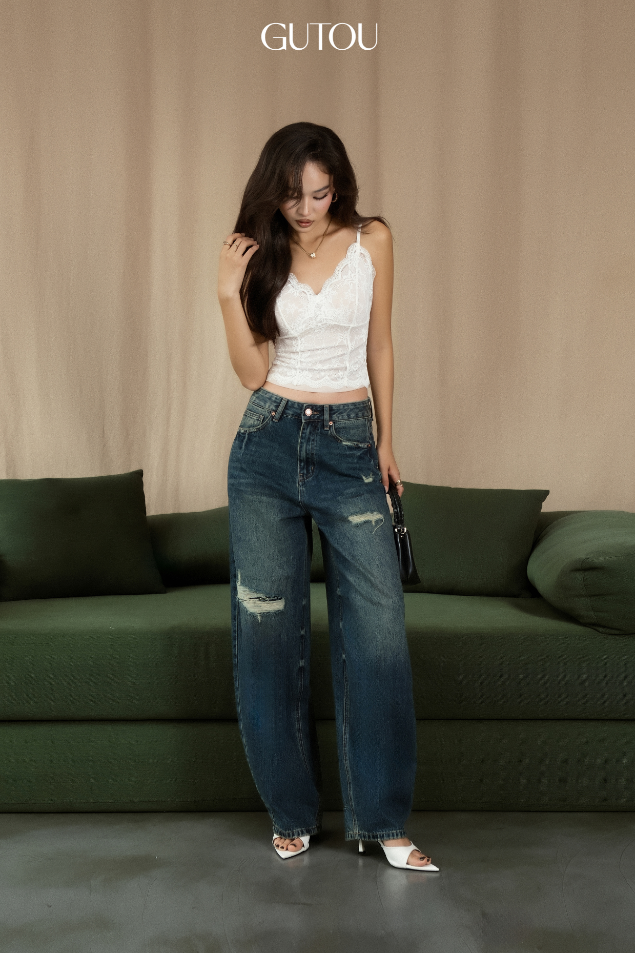 [ GUTOU ] Quần Jeans Baggy Vival Style_thumbnail_2