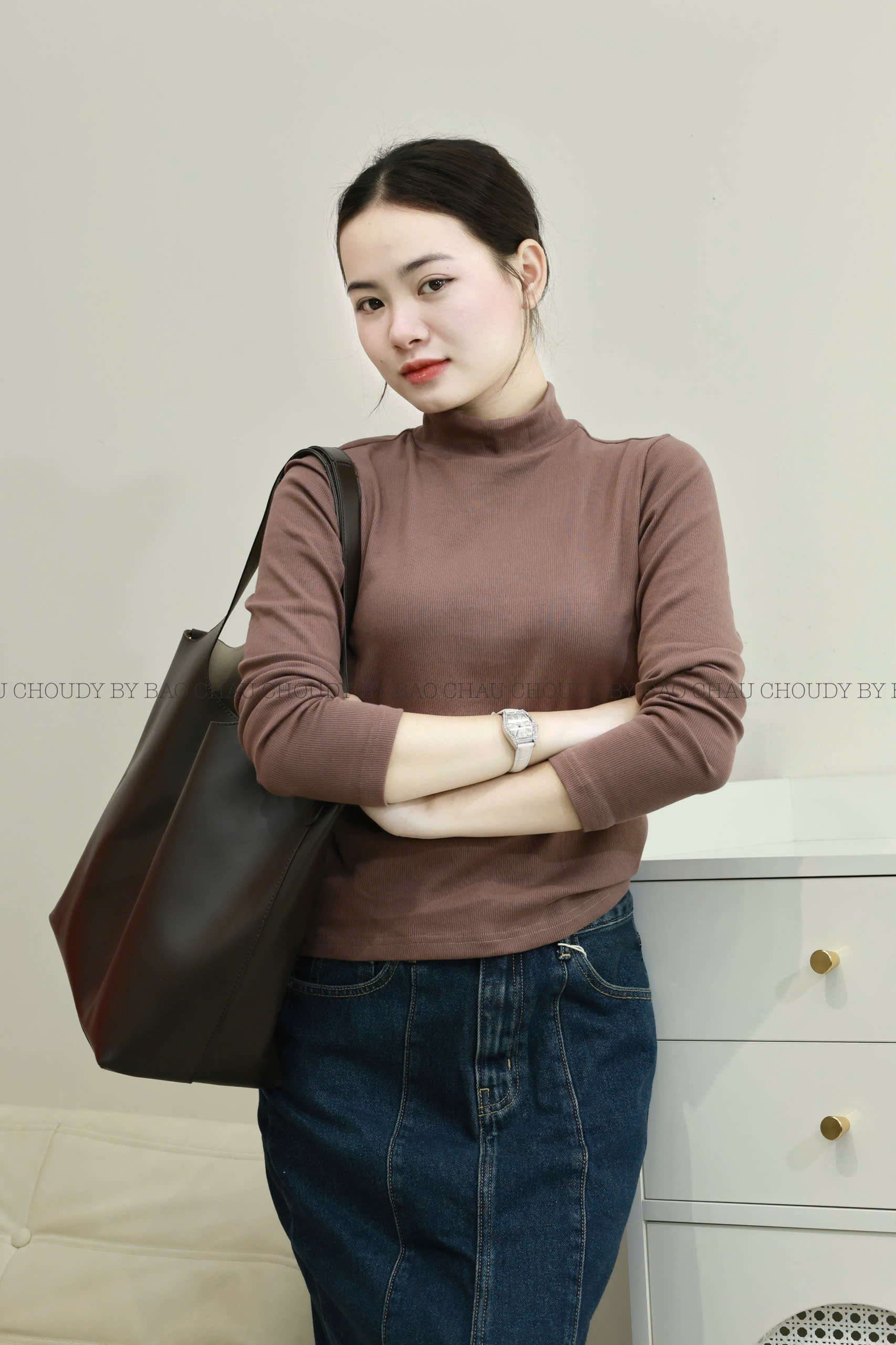 A757 ÁO THUN CỔ LỌ 5 MÀU